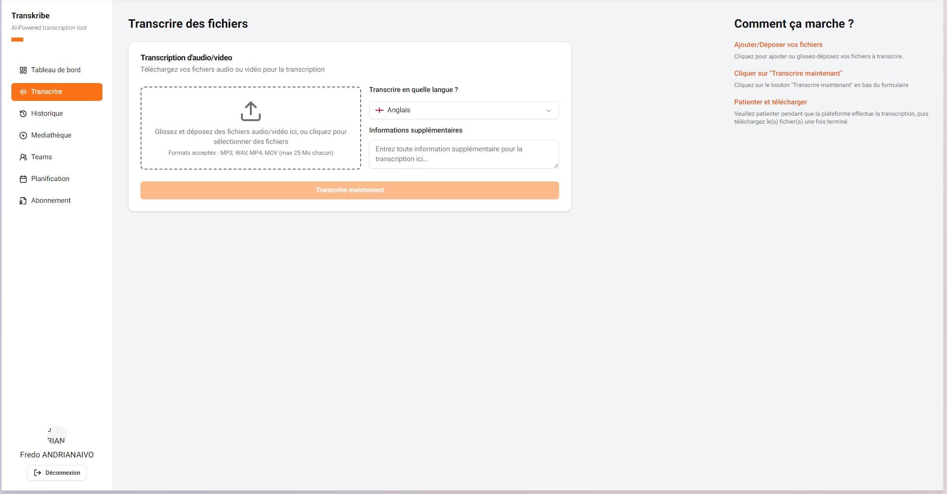 Transkri video tutorial